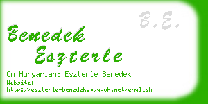 benedek eszterle business card